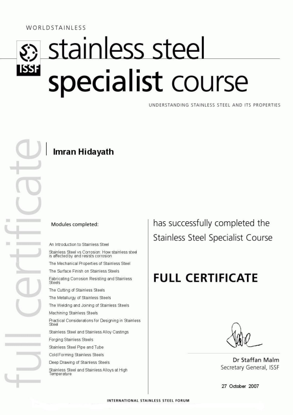 Certificate